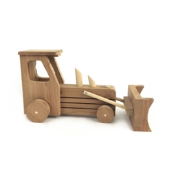 Wooden Tractor With Dozer Blade wooden tractor, toy tractor, tractor toy, tractor with blade, hand carved toy